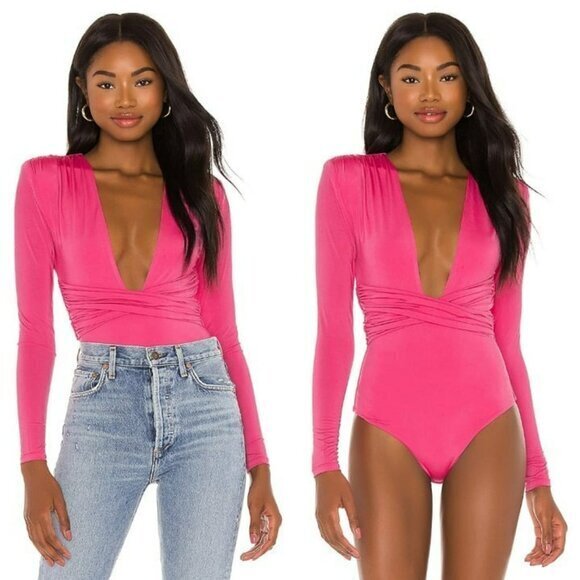 REVOLVE Tops - Lovers and Friends Anya Bodysuit - Hot Pink